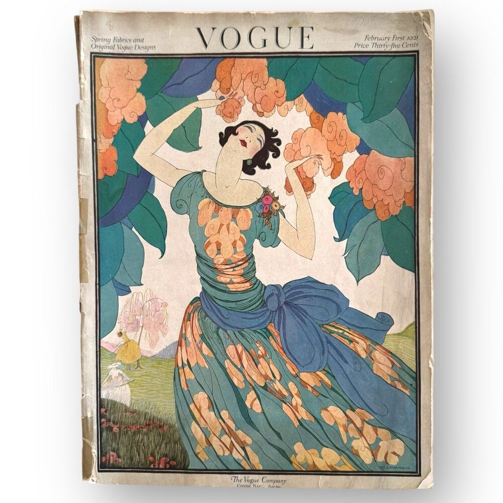 February 1921 Vogue Magazine Helen Dryden, Chanel, Entire Magazine Vintage READ